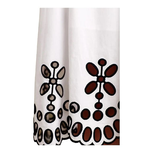 New Anthropologie  "Poplin Eyelet Skirt" by Moulinette Soeurs, Size 0 - Picture 5 of 6